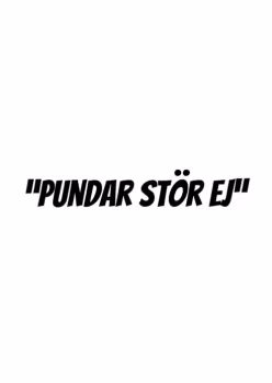 ”Pundar stör ej”
