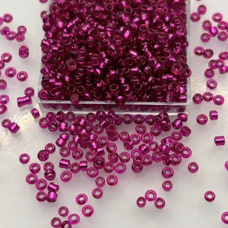 2mm glasfröpärlor lila