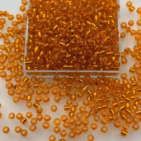 2mm glasfröpärlor orange