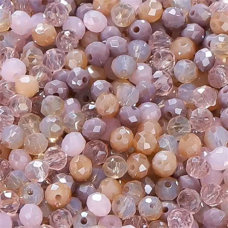 4mm Rondeller Facetterade Glas Pärlor