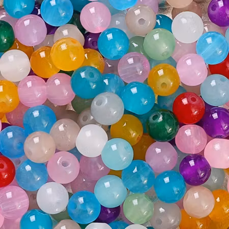 8mm glaspärlor mix