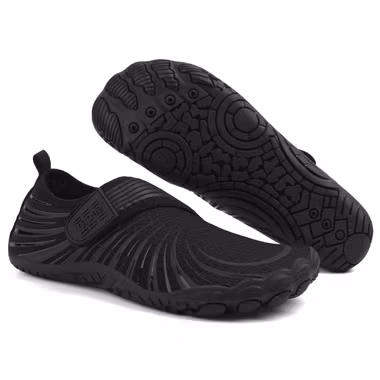 Barfotsko velcro (svart)