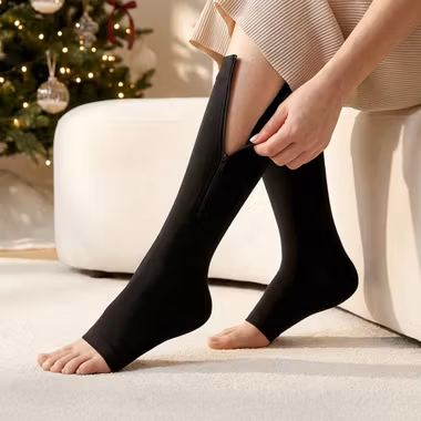 Kompresjonsstrømper glidelås (svart)