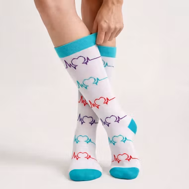 Støttesokker helse (hvit)