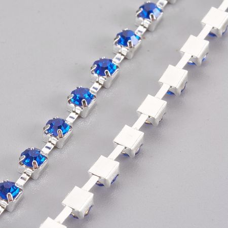 Strasslänk Sapphire 4mm, 1dm