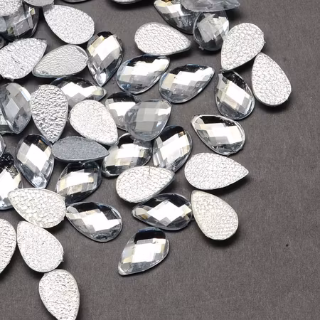 Hotfix rhinestone Teardrop 10x6mm 4g, ca 50st