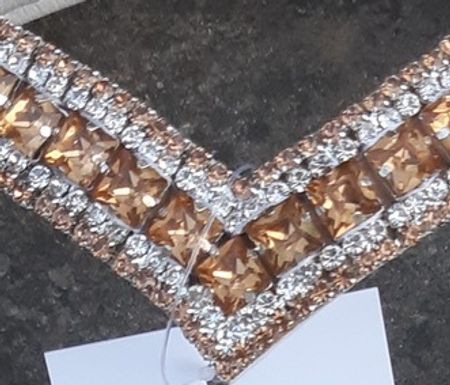 NI pannband champagne/vit, vitt läder minishettis-shettis (flera färger)