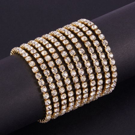 Strasslänk Crystal/gold 3mm, 10 yard, rulle
