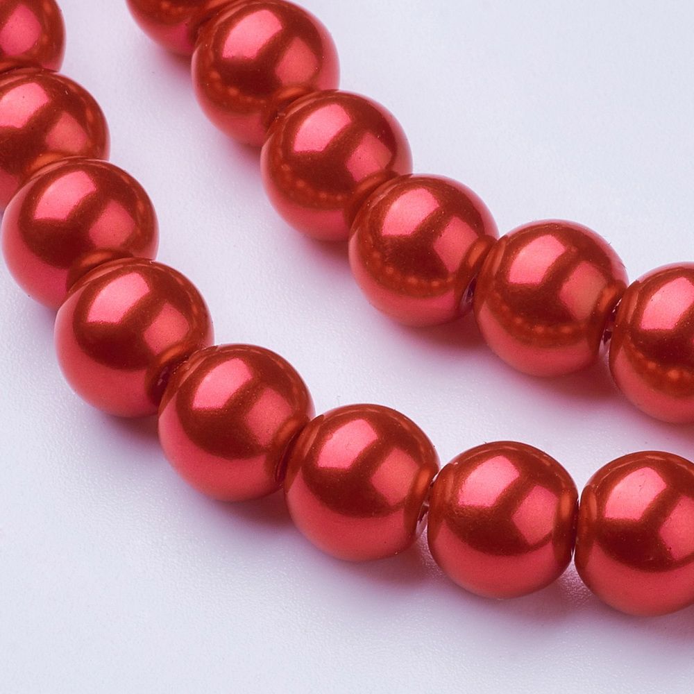 Glaspärlor Crimson 8-9mm