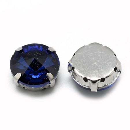 Sew on kristaller Prussian Blue glas 8mm
