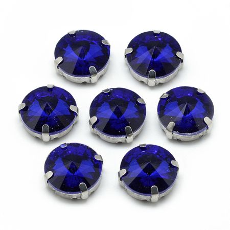Sew on kristaller Royal Blue glas 12mm