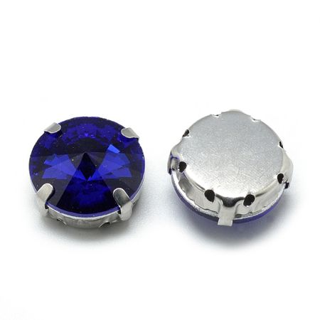 Sew on kristaller Royal Blue glas 12mm