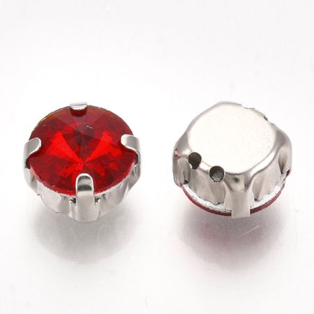 Sew on kristaller Red glas 12mm