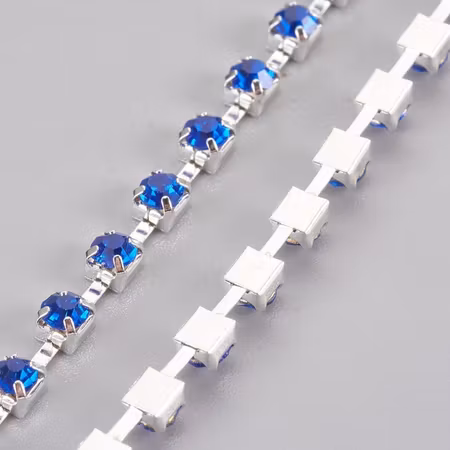 Strasslänk Sapphire 2,8mm, 7,5m, bunt
