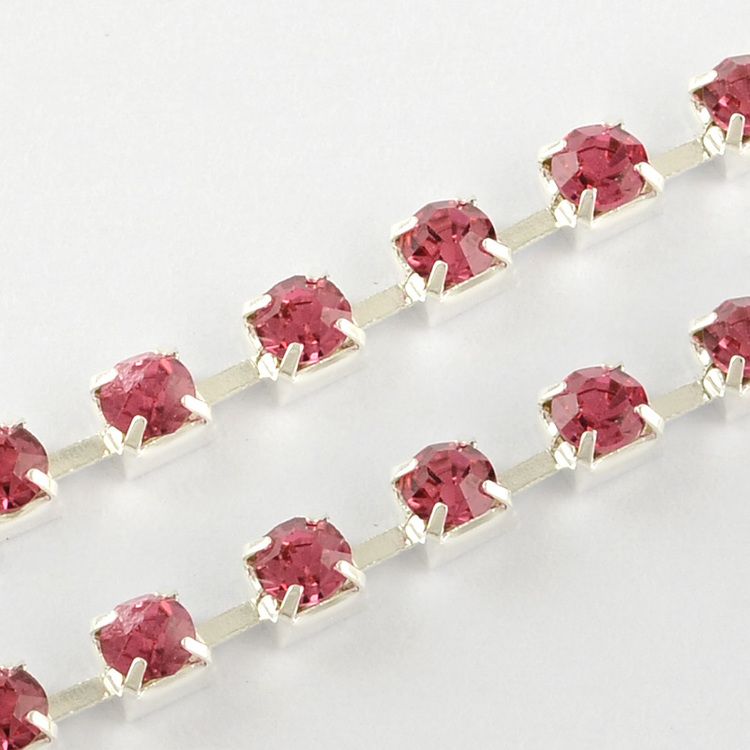 Strasslänk Rose 2,8mm, 7,5m, bunt