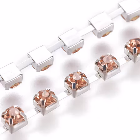 Strasslänk Light Peach, 2,8mm,1dm
