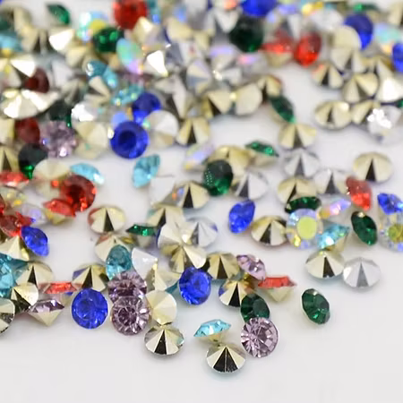 Rhinestone mix point back 6mm ca 50st