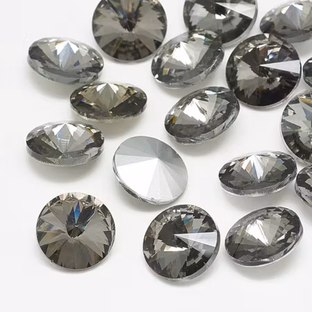 Rhinestone Black Diamond, point back 6mm