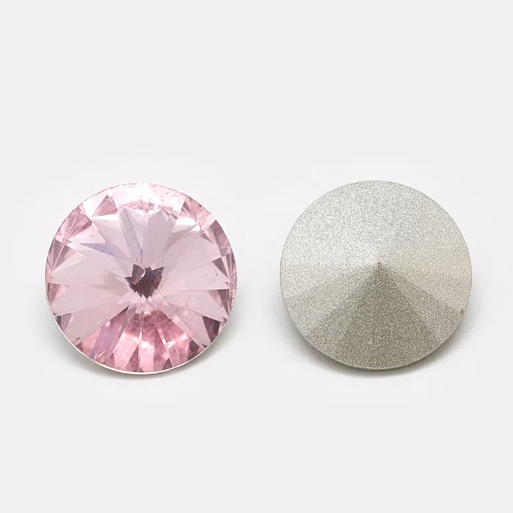 Rhinestone light rose, point back 6mm