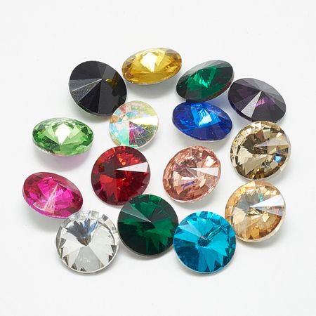 Rhinestone mixed, point back 6mm