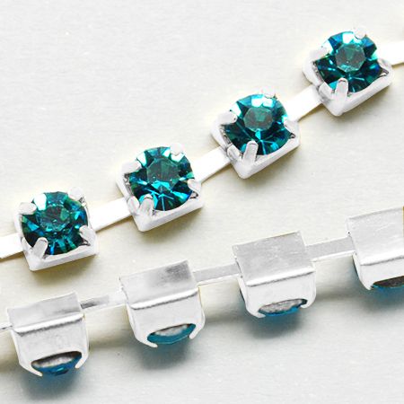 Strasslänk Blue Zircon  2,8mm, 1dm