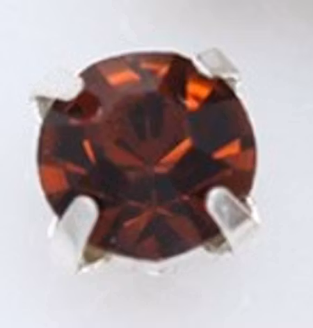 Sew on kristaller smoked Topaz 8mm