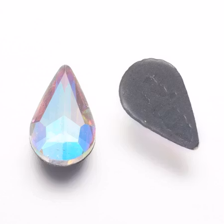 Hotfix rhinestone teardrop clear (1st)