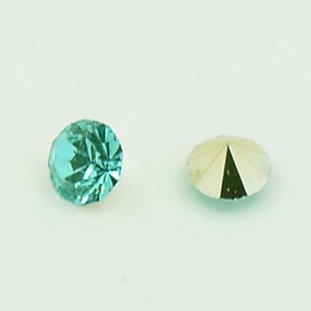Rhinestone Dark Turquoise point back 8mm ca 50st