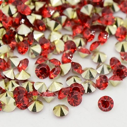 Rhinestone fire brick point back 8mm, ca 50st