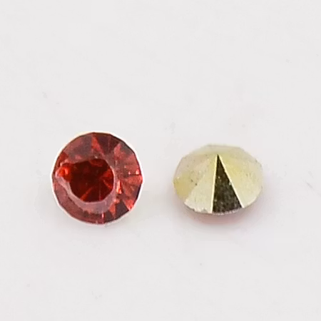 Rhinestone fire brick point back 8mm, ca 50st