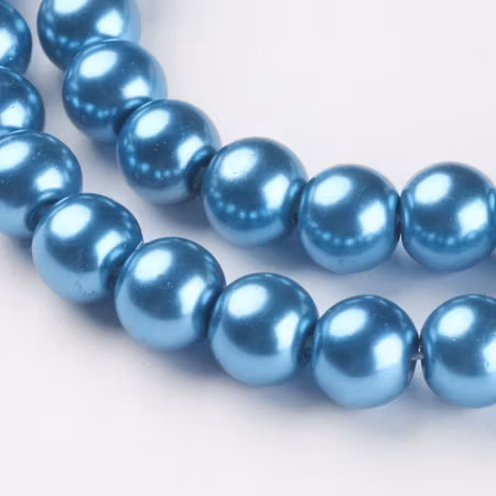 Glaspärlor Teal 8mm