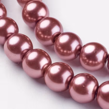 Glaspärlor Indian Red 8mm