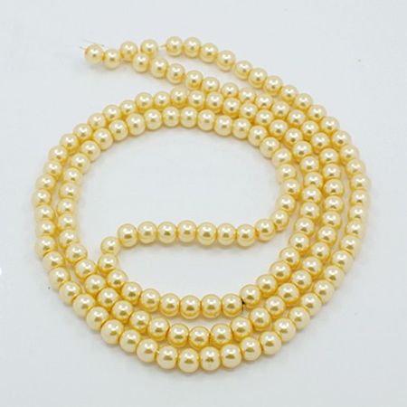 Glaspärlor Lemon Chiffon 8mm