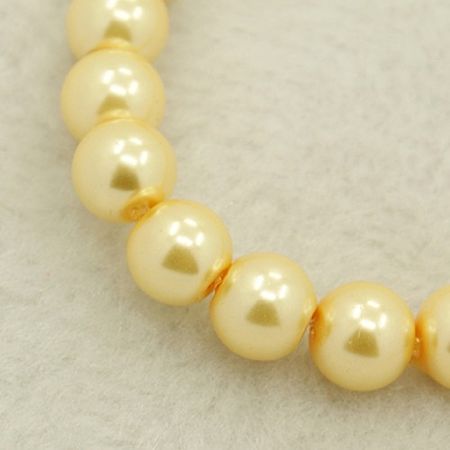 Glaspärlor Lemon Chiffon 8mm