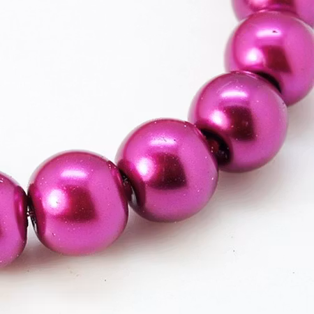 Glaspärlor Magenta 8mm
