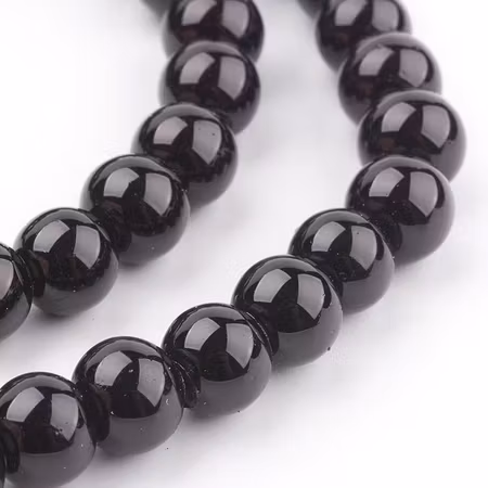 Glaspärlor Black 8mm