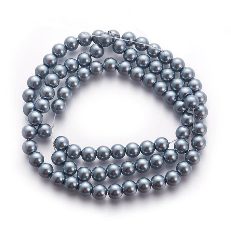 Glaspärlor Gray 8mm