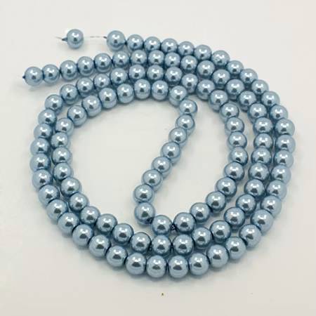 Glaspärlor Light blue 8mm