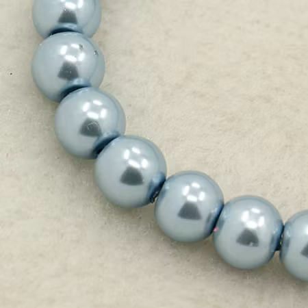 Glaspärlor Light blue 8mm