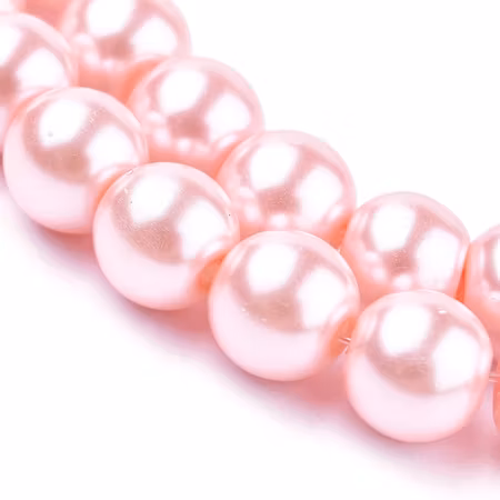 Glaspärlor Pink  8mm