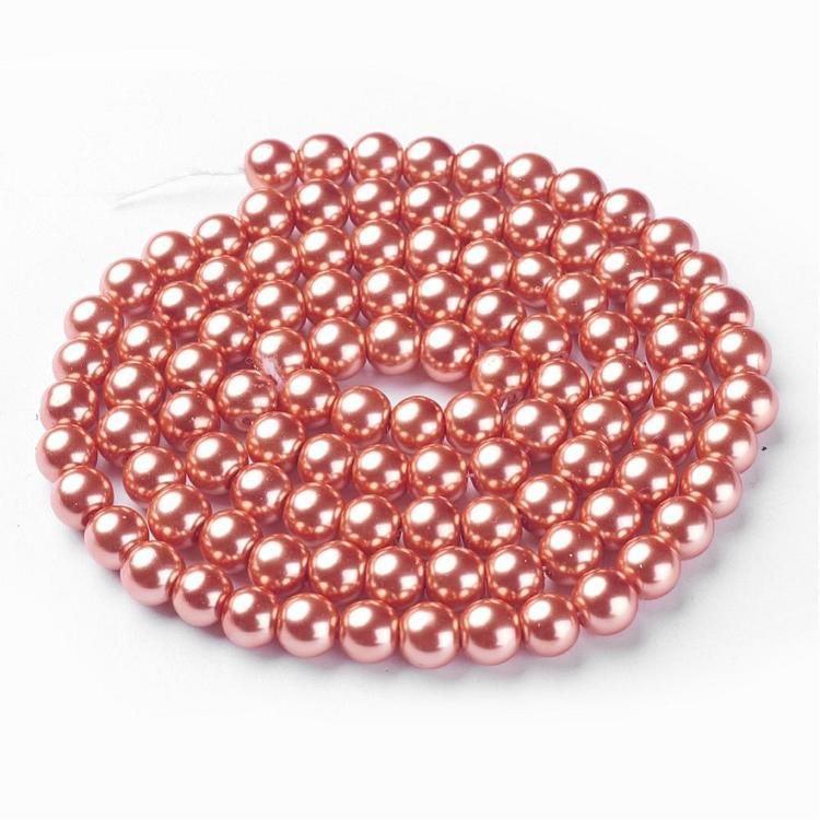 Glaspärlor Coral  8mm