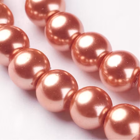 Glaspärlor Coral  8mm