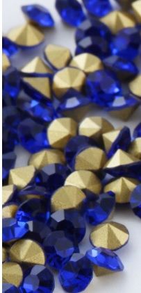 Rhinestones Sapphire point back 10mm 1st