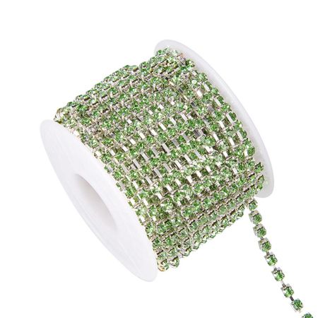 Strasslänk Green 3mm, 1dm