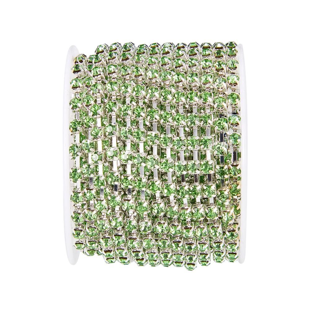 Strasslänk Green 3mm, 1dm