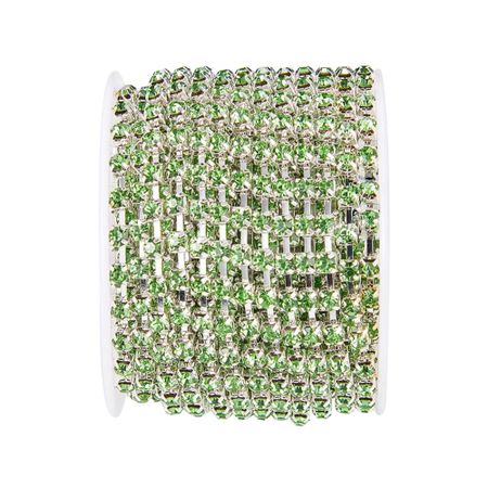 Strasslänk Green 3mm, 1dm