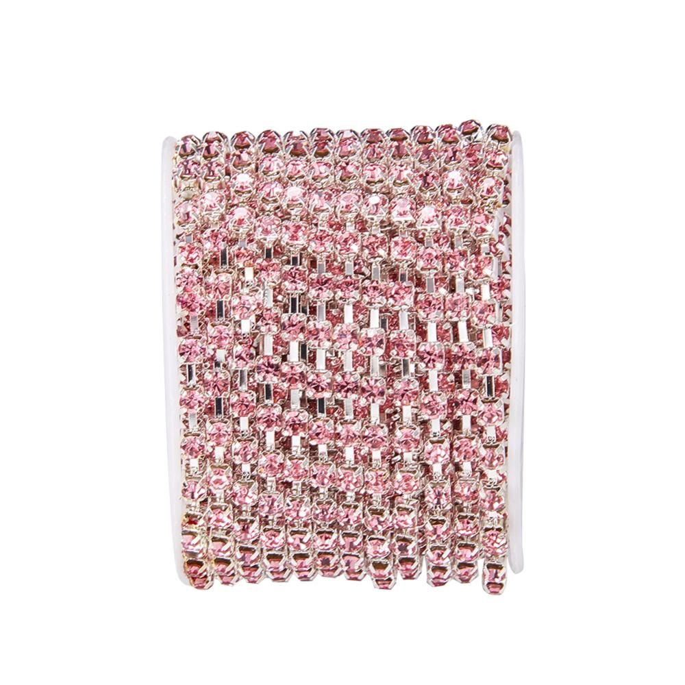 Strasslänk Ligth Rose 3mm, 1dm