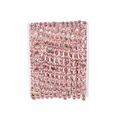 Strasslänk Ligth Rose 3mm, 1dm