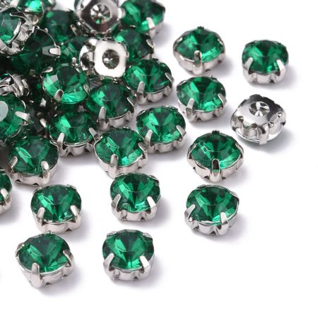 Sew on kristaller emerald 8mm