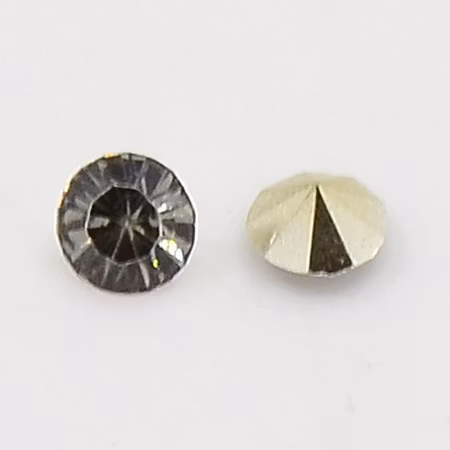Rhinestone gray point back 8mm, ca 50st